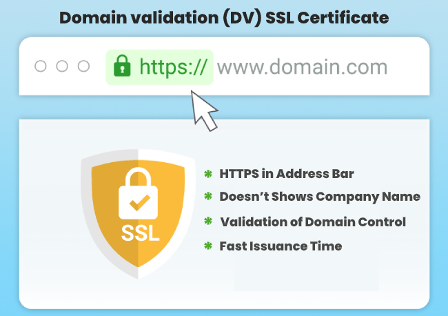 Domain validation (DV) SSL Certificate